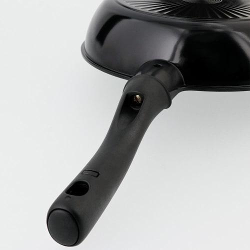 LIV PLUS 20cm Frying Pan, Gas Stove Only, Lightweight, Black, NM-381