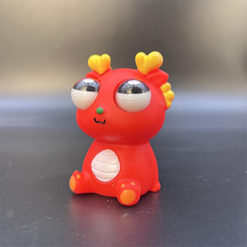 Exploding Eye Dragon Keychain: Squishy Stress Relief Toy and Pendant