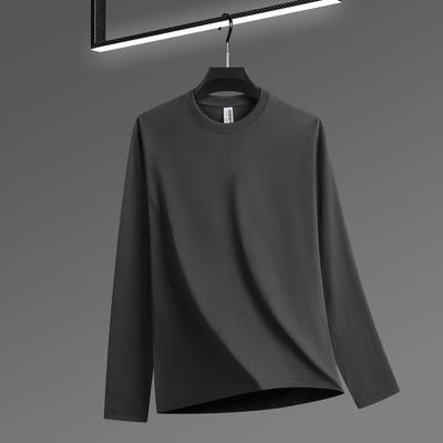 New Simple Basic Versatile Long-sleeved Men's Spring and Autumn High-quality Round Neck Inner Loose Bottoming Shirt Top