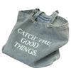 Ladies' Handbag Street Trendy Alphabet Large Capacity Tote Bag Women's East Gate Denim Cloth Bag
