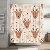 Entzückender Hirschmuster-Duschvorhang Perfekt für Weihnachtsdekorationen in Badezimmern! Leichter Stoff mit Anti-Schimmel-Behandlung