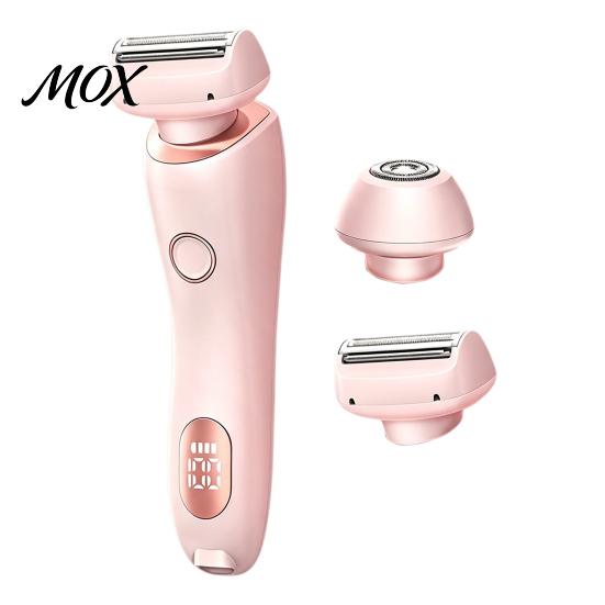 Bikini Trimmer with LED Display Women Electric Shaver 2 Heads, Razor Hair Removal Epilator Display, for Face Eyebrow Body Underarms Legs