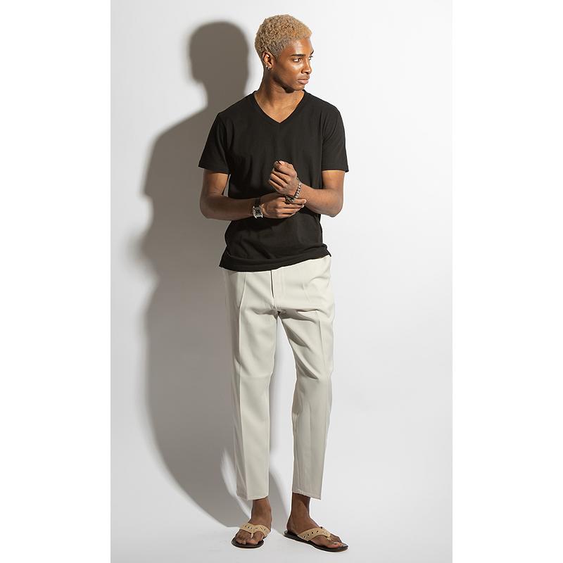 Seuteulaikeu Elegant Cropped Pants (Ivory)
