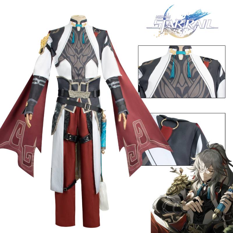 Honkaistar Jingyuan Rail Cosplay Costume Set Halloween Carnival Dress Up Props
