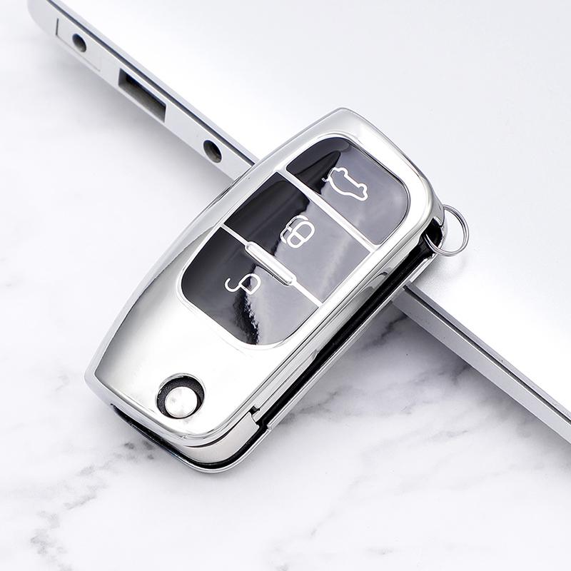 Soft TPU Car Key Case Cover Keychain for Ford Fiesta Focus 2 Falcon Ecosport Escape Kuga EcoSport Galaxy B-Max C-Max Protector