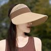 Women's Quick-Dry Ice Silk Sun Hat with Large Brim - Summer Open Top, Korean Style, for Large Head Circumference