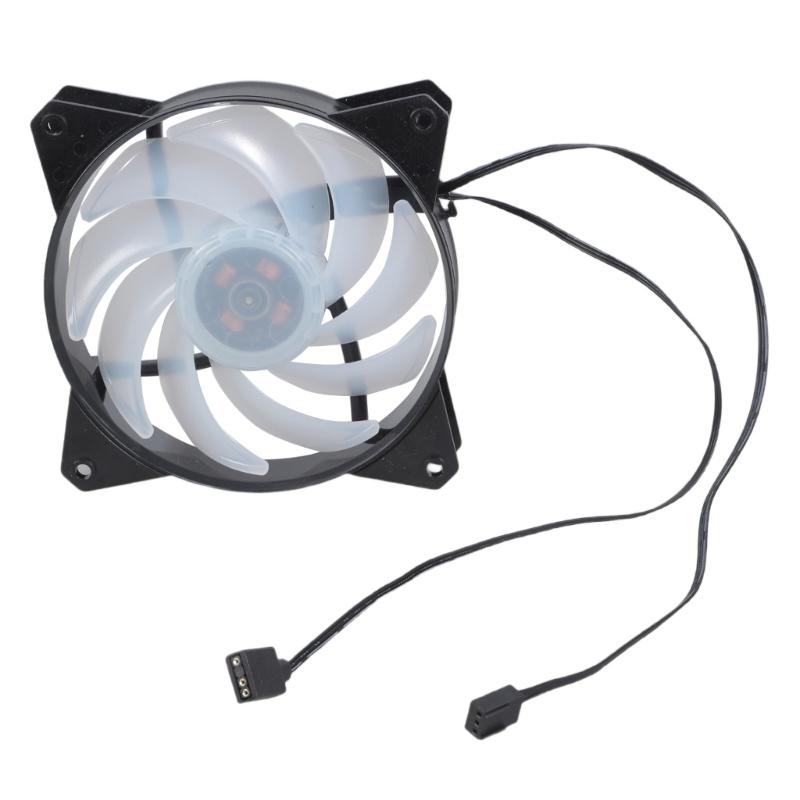 Quiet 120mm Infinitys Mirror LED PC Case Fan With AntiVibration Pad 4PIN PWM 800-1800RPM Coolers for Enhanceds Cooling