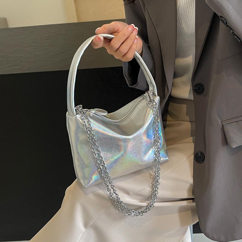 IELGY Женская универсальная серебряная сумка-мешок — фото 4