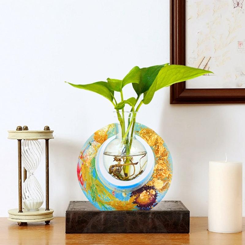 Flowers Bud Vase Silicone Resin Mold for Plant Propagation Station Epoxy Resin Casting Mold for Hydroponic Plant Home