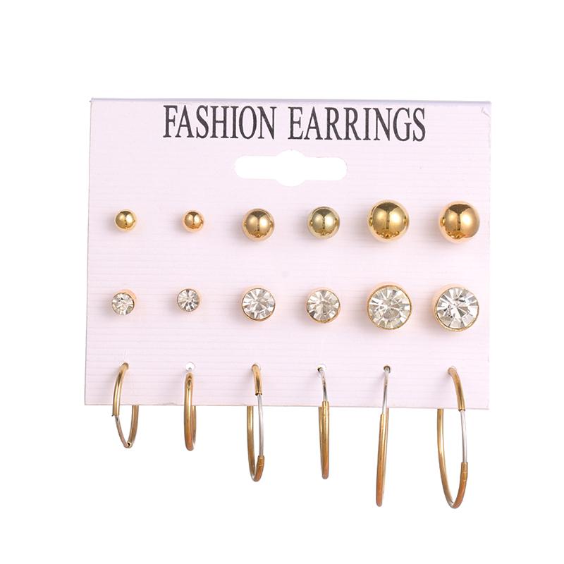 Classic Earrings 12 Pairs / Set Personalized Fashion Earring Set Suitable for Feminine Jewelry Earrings Jewelry