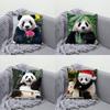Fubao Cute Panda Pillow Case Soft Cushion Cases for Farmhouse Sofa Decor Home Decorations and Protector Pillow Case