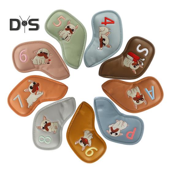 

9 шт. чехол для головки клюшки для гольфа из искусственной кожи, защитный чехол для клюшки для гольфа, защитный аксессуар для игроков в гольф разноцветный