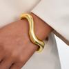 17KM Geometric Alloy Open Bangle Fashion Jewelry Women Elegant Shiny Daily Party Accessory Decorative Gift For Her Trendy Use