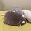 Cute Mice Doll Cartoon Plush Flower Branch Rat Doll Soft Animal Figure Simulation Stuffed Animal Grey Brown Mouse Rat Plush Toy