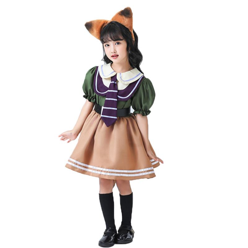Disney Zootopia Judy Halloween Costume Rabbit Police Animation Cosplay Female Police Rabbit Costume Carnival Performance Costume