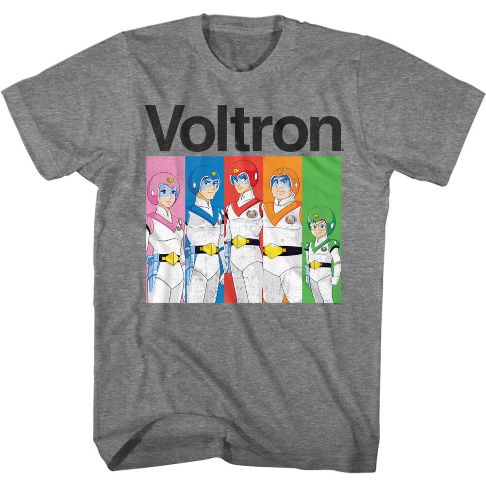Voltron 80 s Cartoon Lion Force Sketch Color Blocks Men s T Shirt S