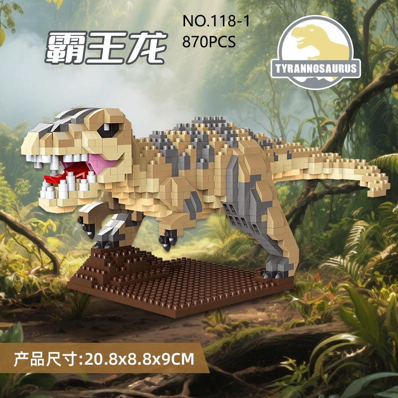 Jurský svět Dinosauři Stavebnice Zvířata Model Sestavovací Hračky Mikro Kostky 3D Puzzle Hračky Pro Kluky Dárky