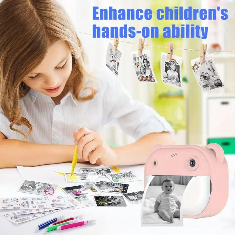 2.0Inch HD Screen Children Digital Camera 1080P HD Recording Photo Thermal Printer  Birthday Gift
