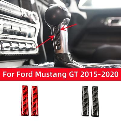 Pre Ford Mustang GT 2015-2021 Príslušenstvo Karbónové vlákno Interiér Auta Páka radiacej páky Obe strany Kryt výplne Nálepka výplne Dekor