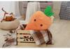 Smiling Face Down Cotton Carrot Hug Pillow Plush Toy for Kids Girls Birthday