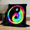 Rainbow Yin Yang Design Blanket print blanket soft and cozy perfect for the living room bed sofa or a nap,gift