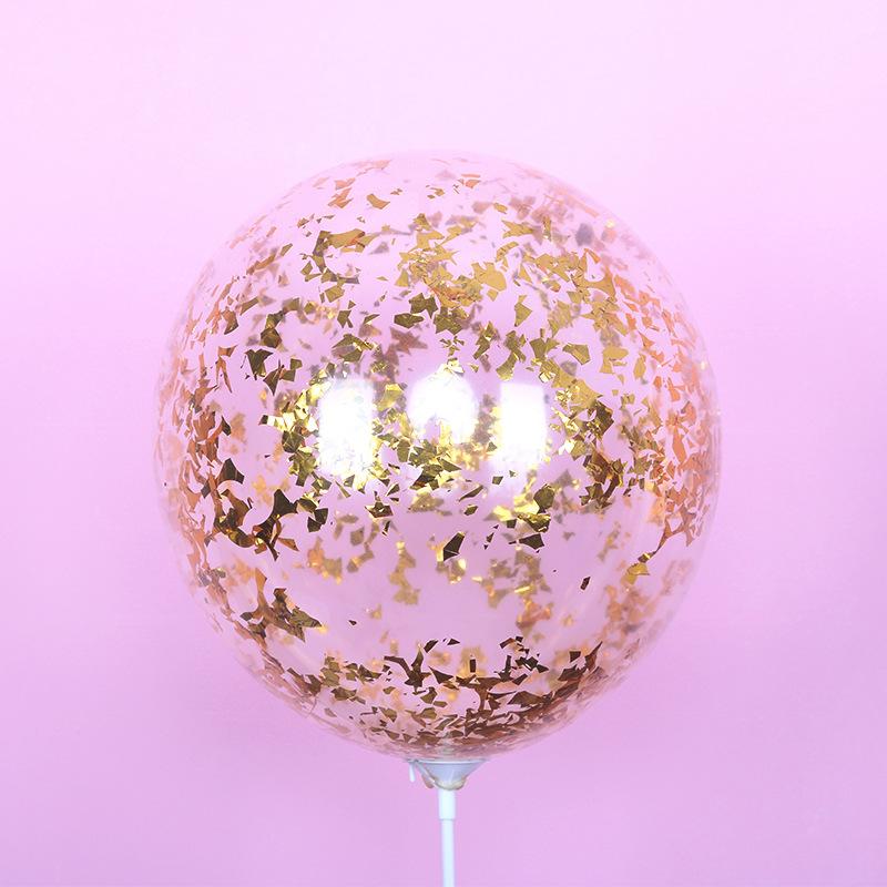 12 Inch (100pcs/bag) Fragmented Paillette Latex Balloon Wedding Birthday Party Transparent Confetti Balloons