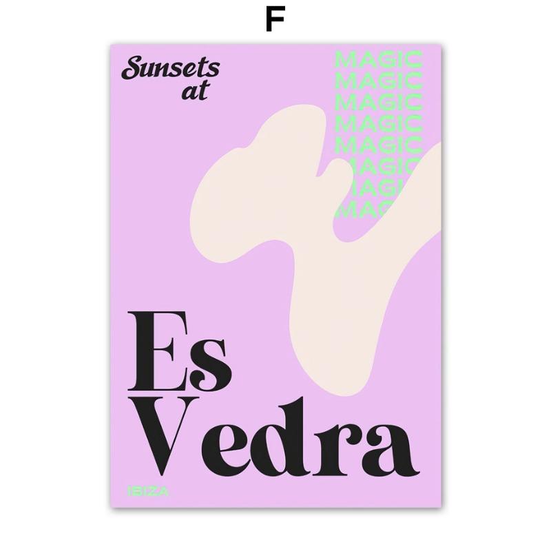 Ibiza Tulum Greece Travel Series Wall Art Canvas Painting Abstract Posters and Prints Hotel Bar Pictures For Living Room Decor