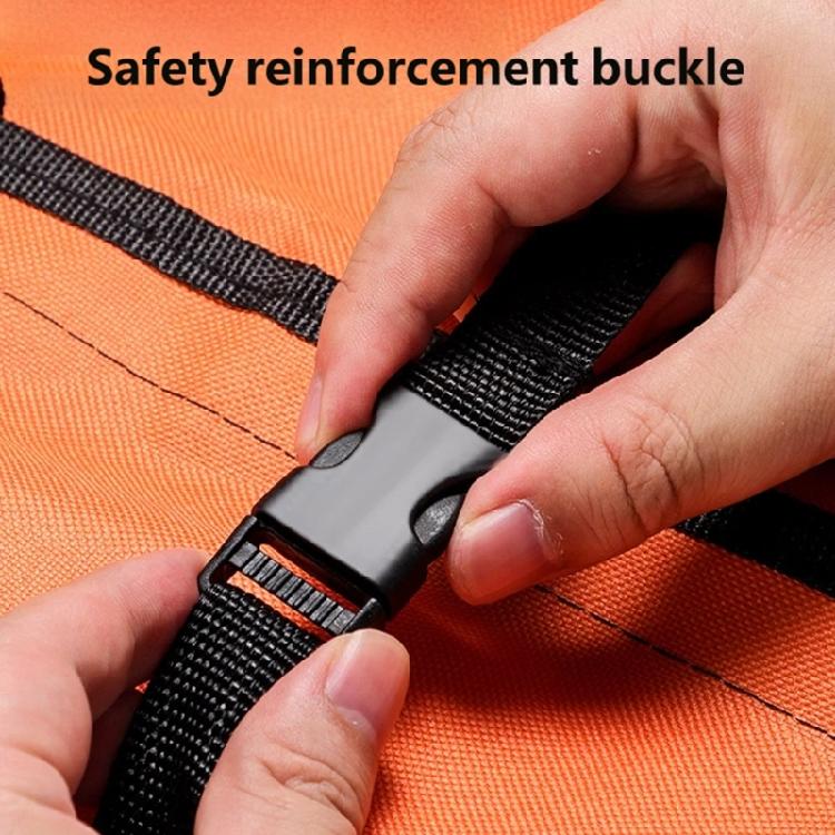 Ladder Side Tool Pouch with Secure Webbing Closures, Fabric Multi Pocket Utility Bag for Small Repair Gear, Home Projects, and Elevated Work