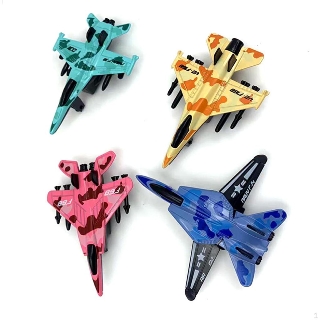 4Pcs Alloy Metal Models Aircraft Plane Kids Toys Airplane Toy Set for Office