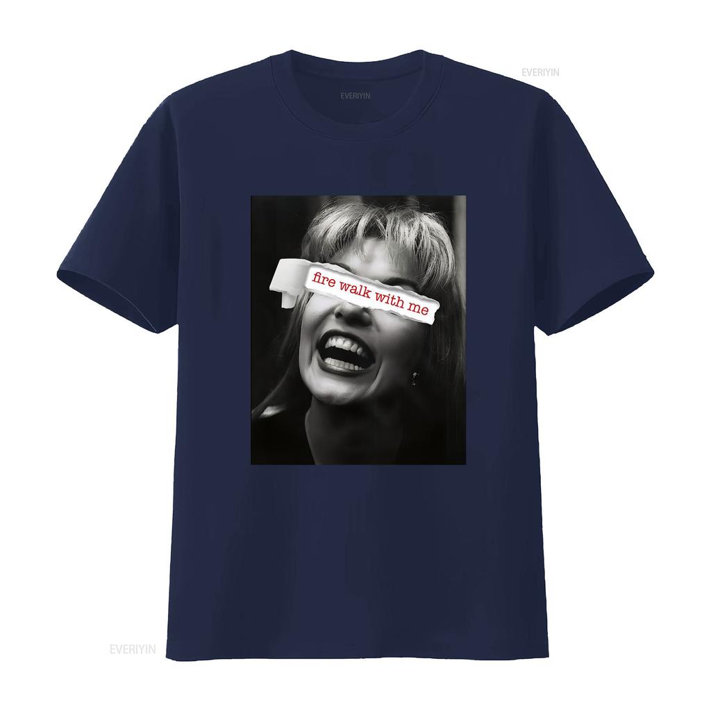 Fire walk with me SweaT T Shirt Twin Peaks Laura Palmer vintage Washed streetwear Stretched fashion Versatile homme graphic
