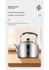Large Capacity Stainless Steel Electric Kettle with Whistle, Auto Power Off, and Keep Warm Function for Office or Hotel Use