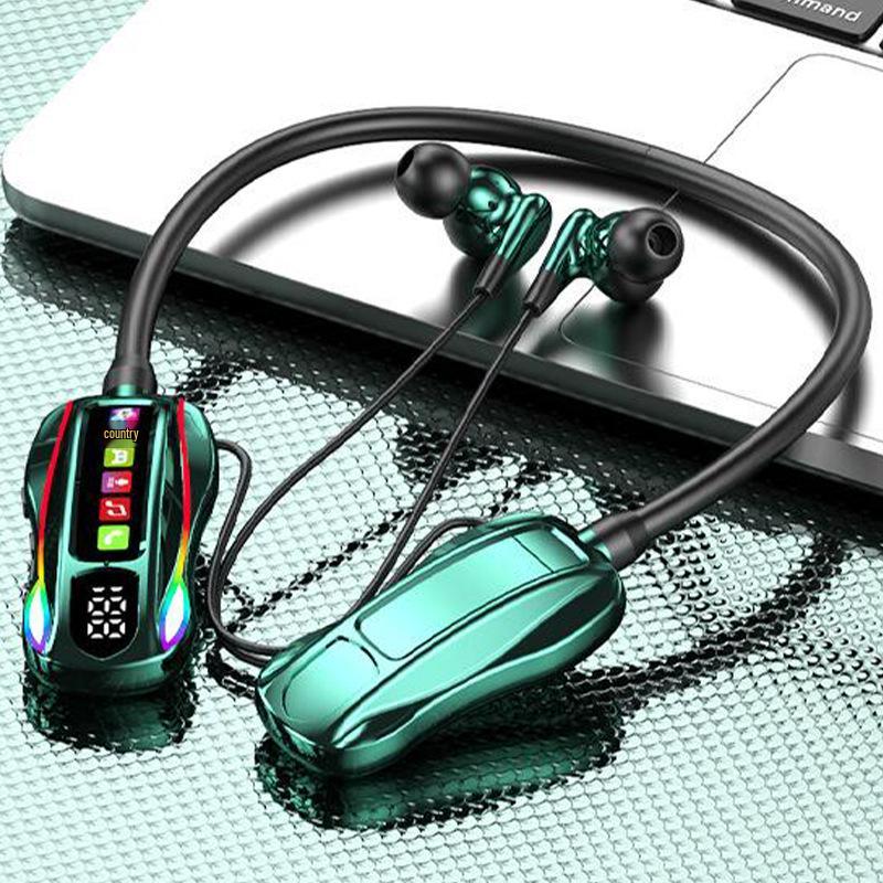 Neckband Bluetooth Headset: Long Battery Life, Card Slot, Crystal Clear Sound, Perfect for Active Lifestyles