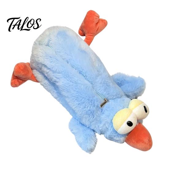 Funny Bird Pencil Case Plush Case, Creative Fluffy Bag, Cute Shape Three-dimensional Stationery Storage Expression Pen Pouch for Students And