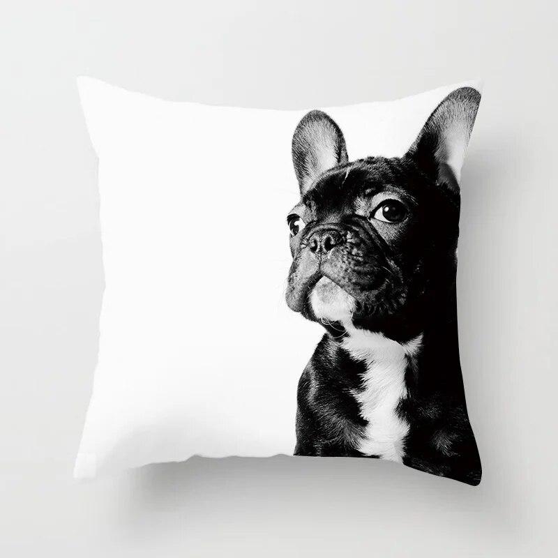 Geometric Cushion Cover Cute Dog Cat Pillowcase Sofa Living Room Home Decor Cartoon Animal