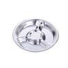 Stainless Steel Divided Plate | EasytoClean Polished Surface, Raised Border Design,