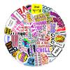 50 New English Phrases Graffiti Stickers Skateboard Refrigerator Mobile Phone Tablet Computer Decoration Stickers