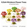 5pcs Artificial Pink Iron Wire Flower Tree 6.5cm Home Houses Decoration  Outdoor Adventure Camping