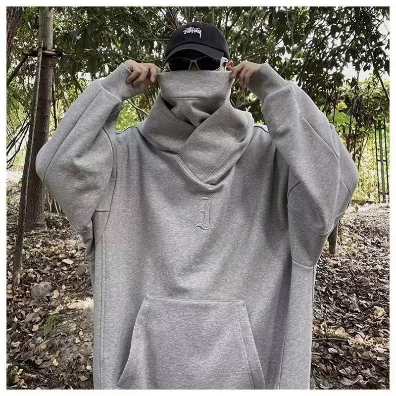 High-Street Vibe Men's Oversized American Heavy Sweatshirt with Hood