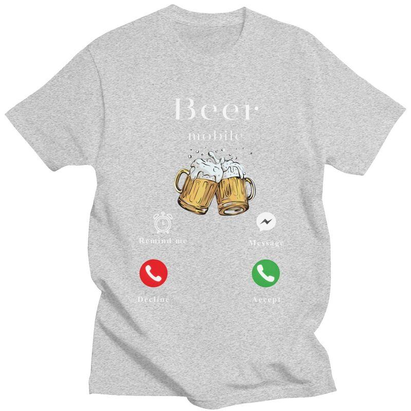 Beer Is Calling T Shirts Men 100 Cotton Tee Tops Valentines Day Gift Tshirt Short Sleeve Casual Tshirt Clothing