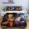 Naruto Anime Character Pattern Bedding Home Decoration Birthday Gift (1 * duvet cover + 2 * pillowcase, without core)