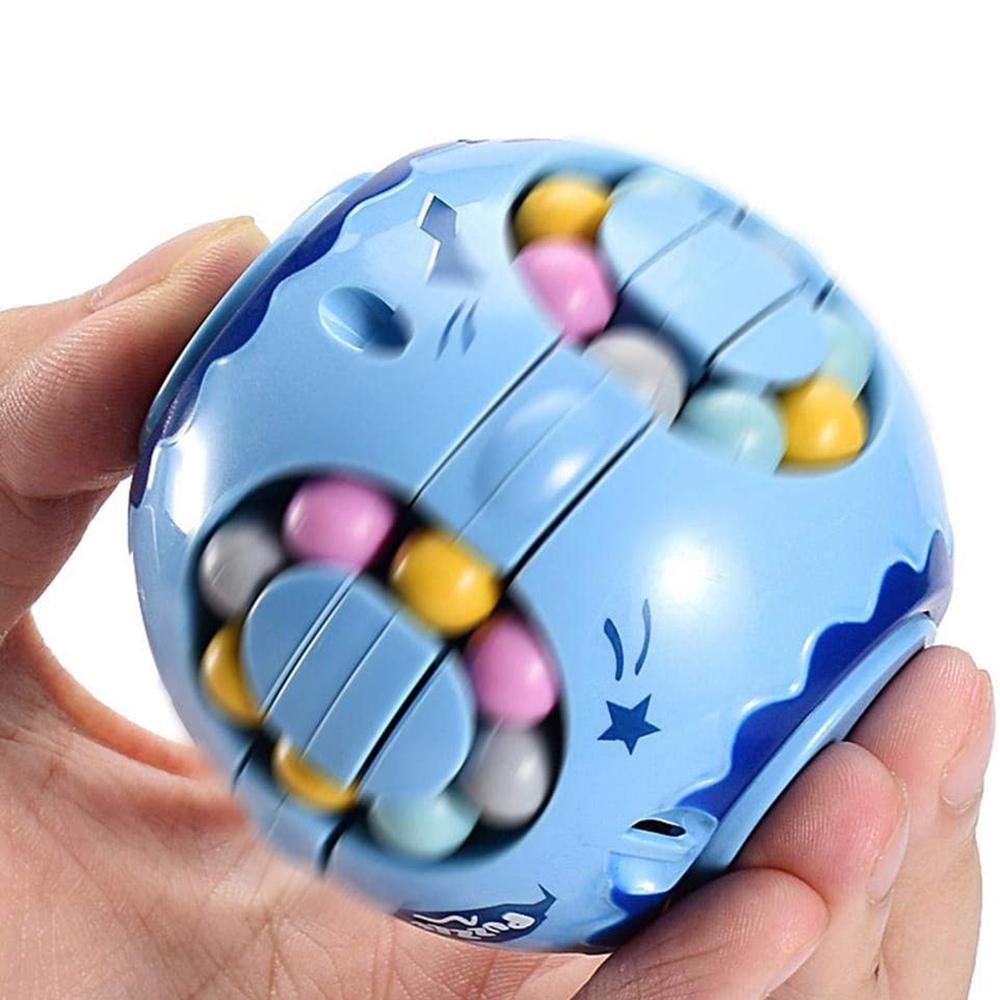 3D Cylinder Magic Bean Puzzle Cube Rotate Slide Gyro Fidget Toy Spinner Ball Anti Stress Fingertips Iq Games For Kid Adult