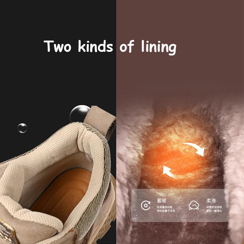 Men's Outdoor Ankle Boots High-top Non-slip Hiking Shoes Autumn and Winter