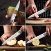 1~4PCS WXCOO Knife Set Stainless Steel Kitchen Fruit Peeler Damascus Pattern Chef Knife Fruit and Vegetables Peeling Tools
