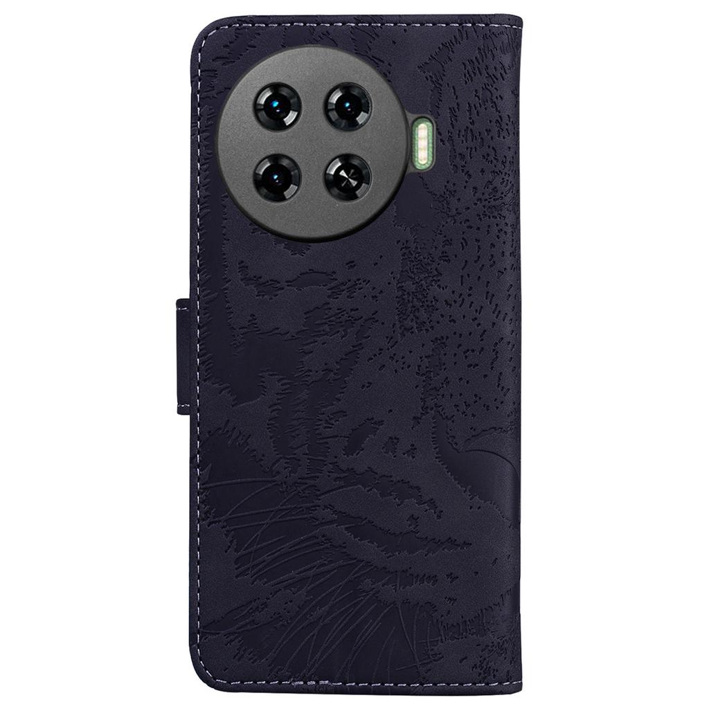 Etui portfelowe dla TECNO Spark 20 Pro+ ze wzorem tygrysa, w pełni chroniące etui na telefon ze skóry PU