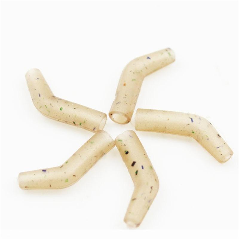 50Pcs Fishing Line Aligner Carp Fishing Hair Rig Accessory Bent Hook Aligner Fishing Tackle Tool Hook Sleeve