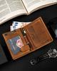 Men's wallet without clasp made of natural nubuck leather - Peterson