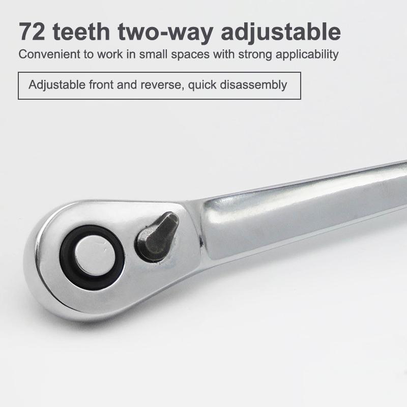 Mini Double Headed Ratchet Wrench 1/4 Inch Drive Socket Screwdriver Bit Driver Quick Release Ratchet Wrench Hand Tools