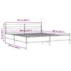 Bed Frame Gray Sonoma 200x200 cm Particleboard and Metal