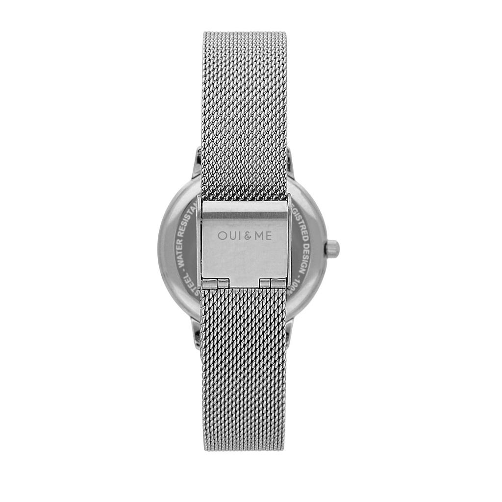 Oui & Me Fleurette Stainless Steel Mesh White Dial Quartz ME010375 Women's Watch