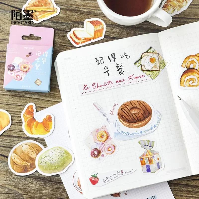 46/pack Cute Food Kawaii Bread Donuts Scrapbooking Stickers DIY Craft Decoracion Journal Photo Albums Decoration Sticker
